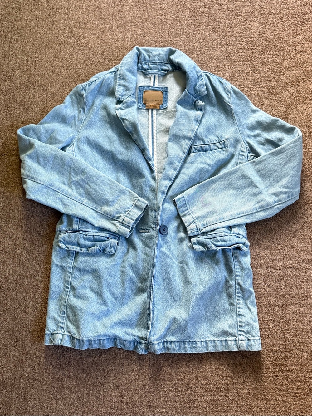 Long Denim Blazer American Eagle